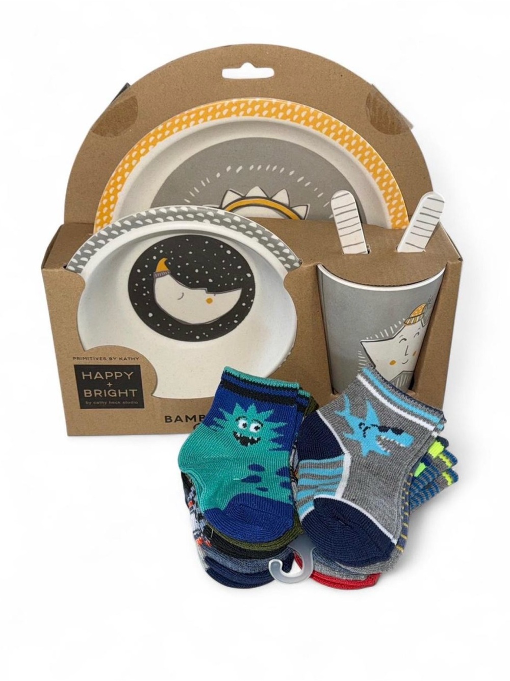 Baby Feeding Set + 10-Pack Socks Bundle 👶✨ (NEW)